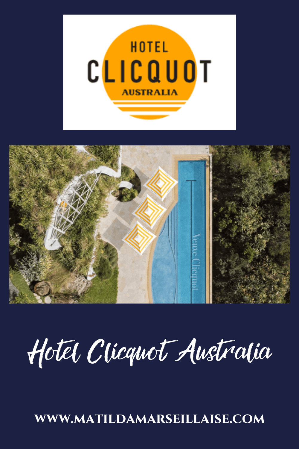 Hotel Clicquot Australia is the only Veuve Clicquot boutique hotel in the world but it’s only open for a short-time