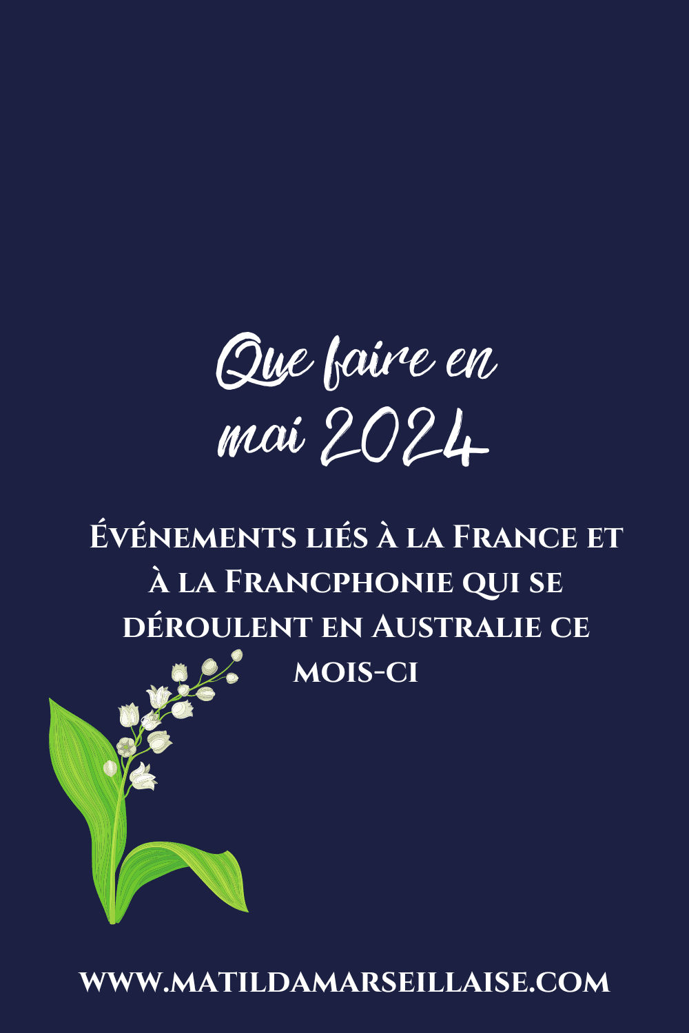 Que faire en mai 2024 ? Les évènements ayant liens vers la France et la Francophonie en Australie