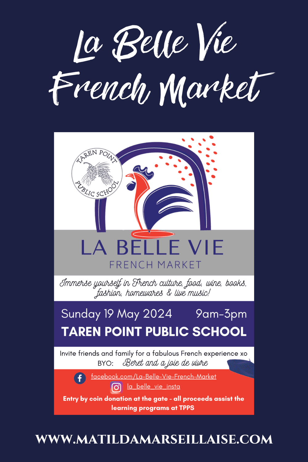 La Taren Point Public School tiendra son marché français La Belle Vie 2024 ce week-end