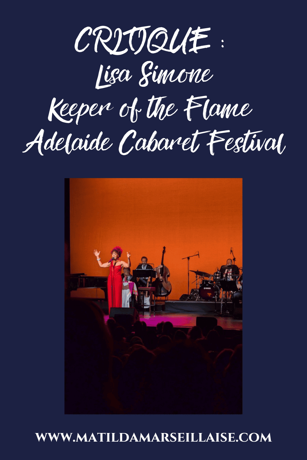 Lisa Simone a envoûté le public lors de son concert la soirée de clôture de l’Adelaide Cabaret Festival
