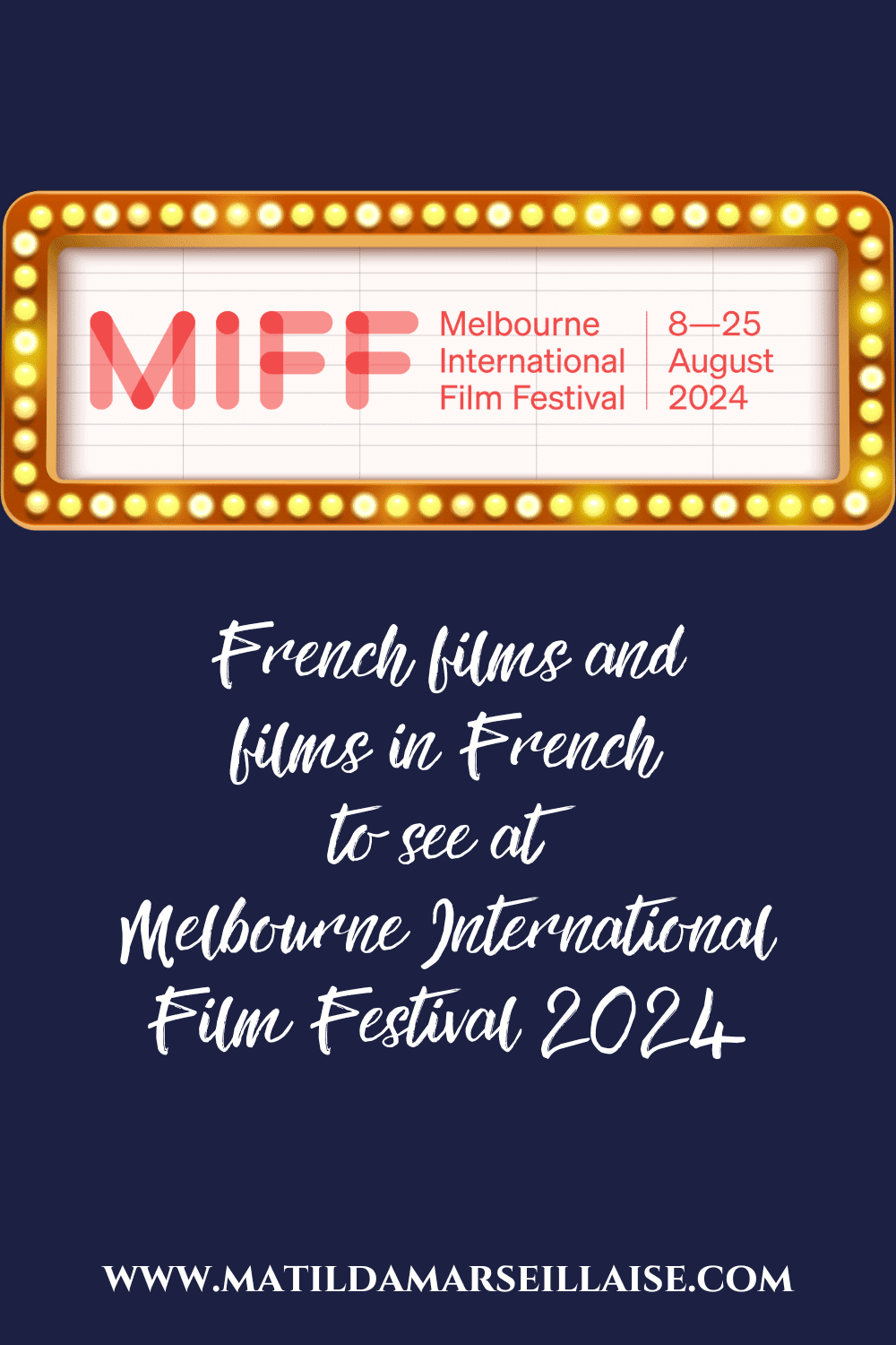 Films in French to see at MIFF 2024 this August